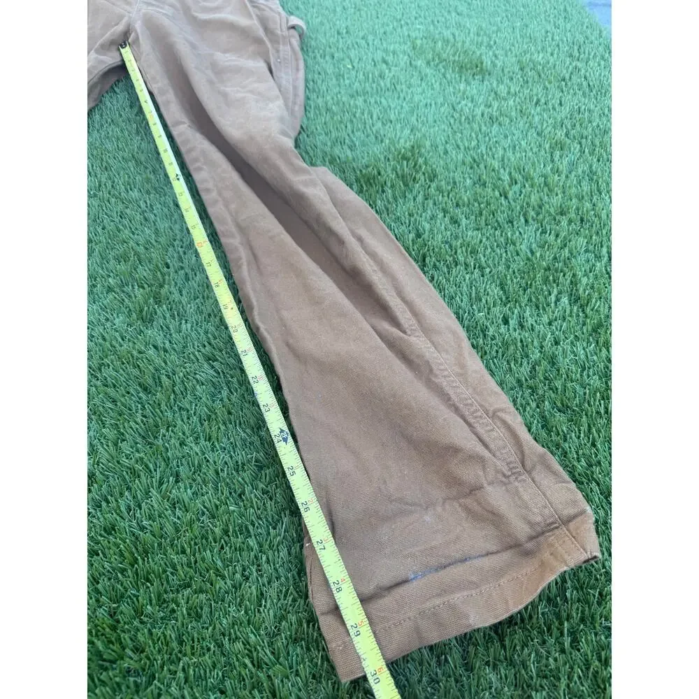 Dickies Brown Duck Canvas Bib Overalls Mens Small Workwear Utility P373916